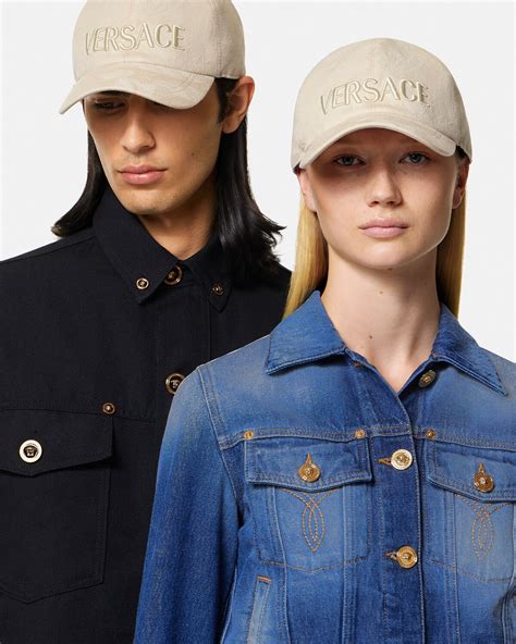 versace with baseball cap|versace embroidered baseball cap.